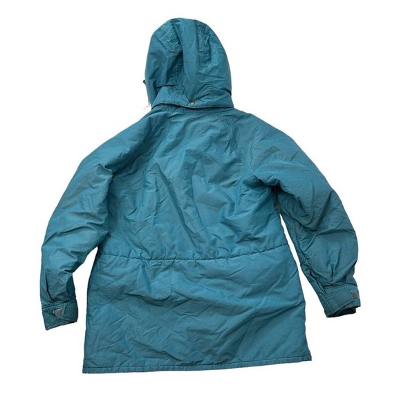 Vintage Columbia Hooded Trench Coat Insulated Thinsulate Size Large‎ Teal Winter - Picture 9 of 14